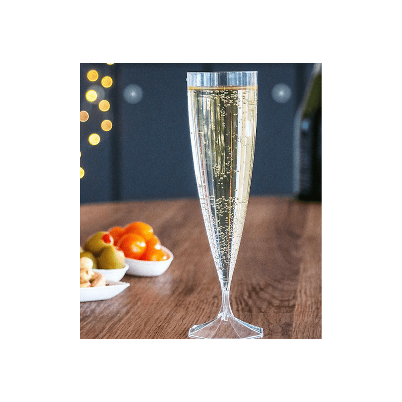 Flûtes à champagne transparentes 13,5 cl réutilisables – Lot de 6 pièces - 142600 - Verres à Pied & Coupes