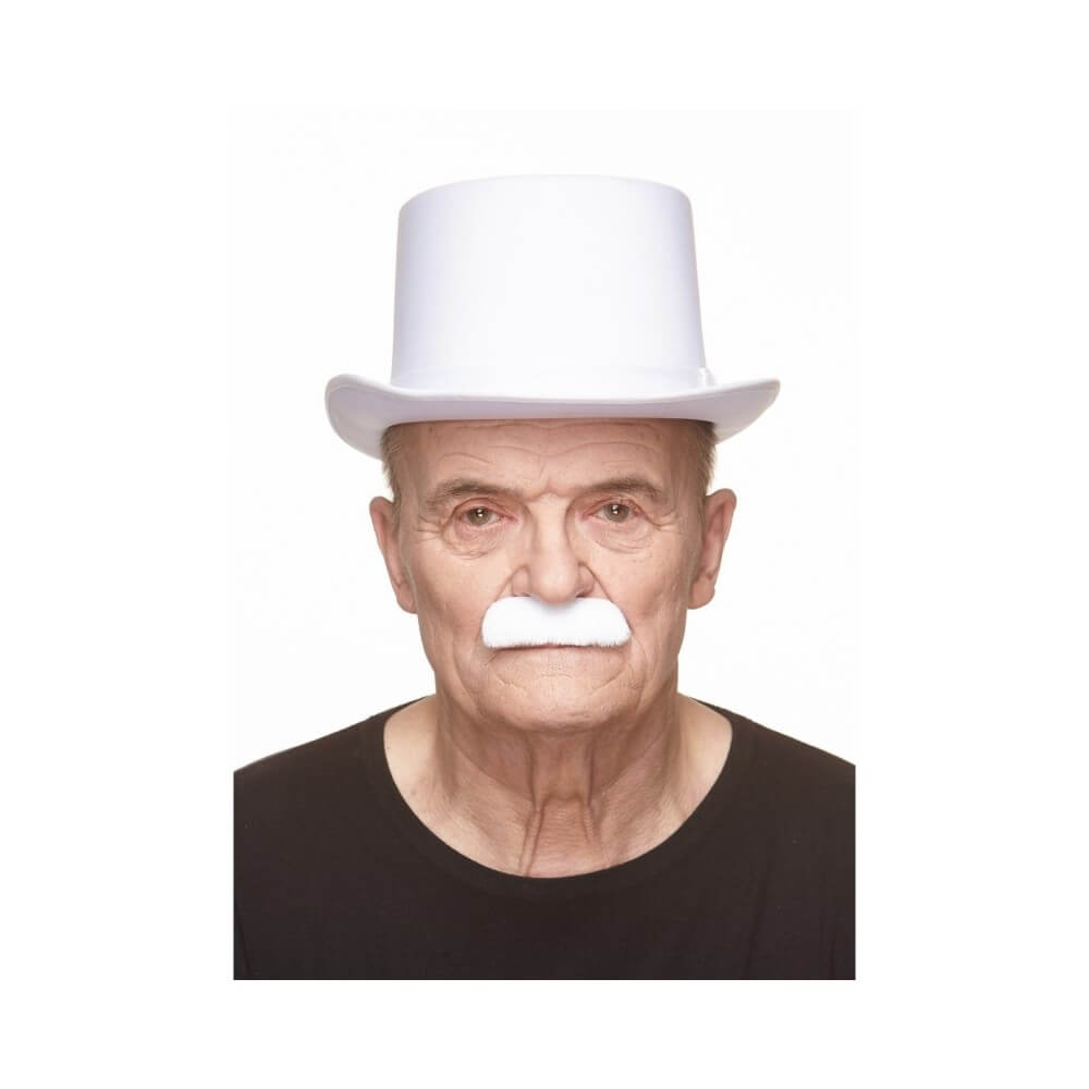 Moustache Officier Blanche – Accessoire Déguisement - 26406SC - Barbes et moustaches