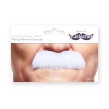 Moustache Officier Blanche – Accessoire Déguisement - 26406SC - Barbes et moustaches