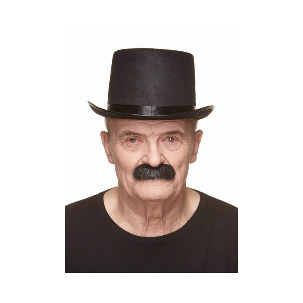 Moustache Brosse Noire – Accessoire Déguisement - 26407C - Barbes et moustaches