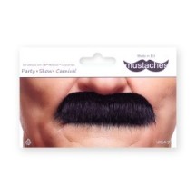 Moustache Brosse Noire – Accessoire Déguisement - 26407C - Barbes et moustaches