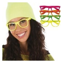 Lunettes Fluo – Lot de 4 - 22673 - Lunettes fantaisie
