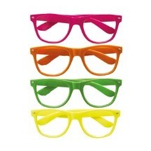Lunettes Fluo – Lot de 4 - 22673 - Lunettes fantaisie