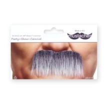Moustache Brosse Grise – Accessoire Déguisement - 26407I - Barbes et moustaches