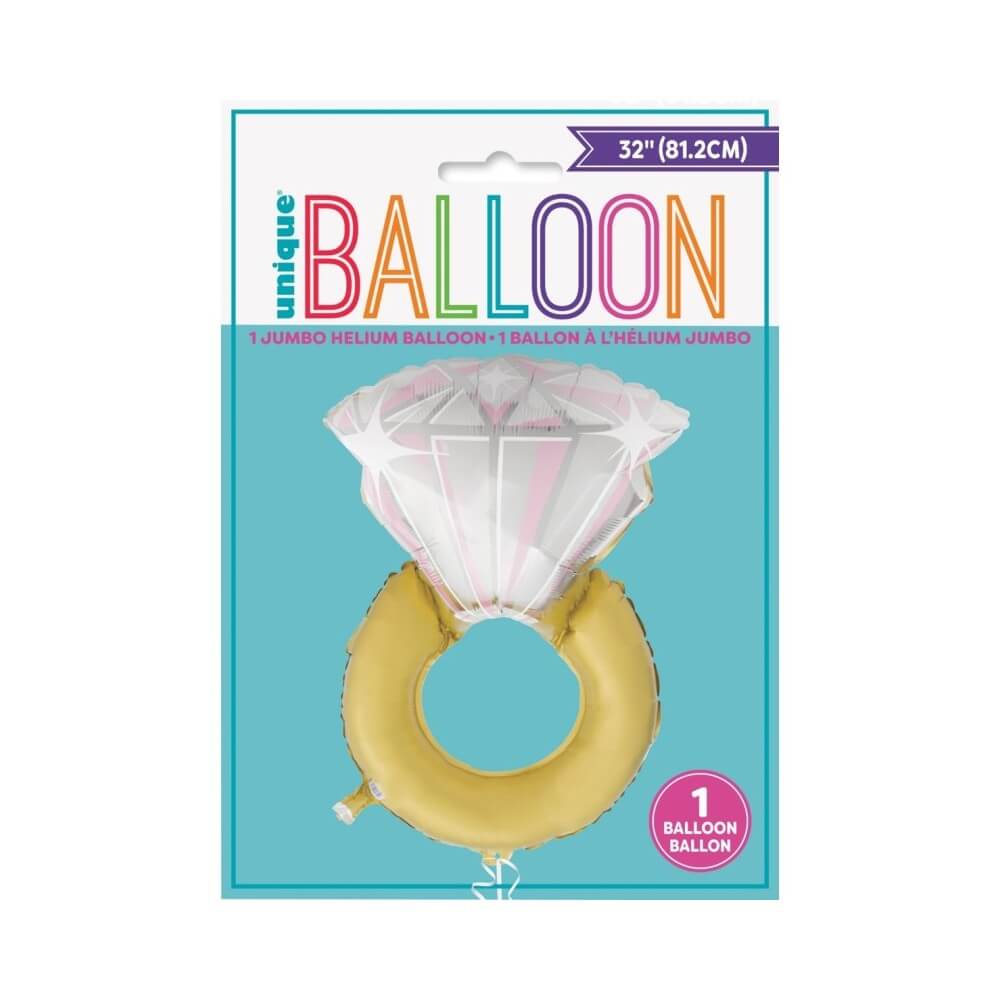 Ballon Bague Diamant 81 cm pas cher – Fiesta Factory à petit prix