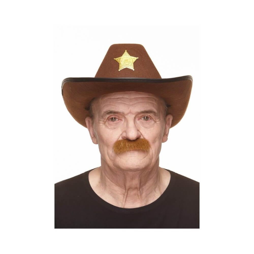 Moustache Brosse Rousse – Accessoire Déguisement - 26407SI - Barbes et moustaches