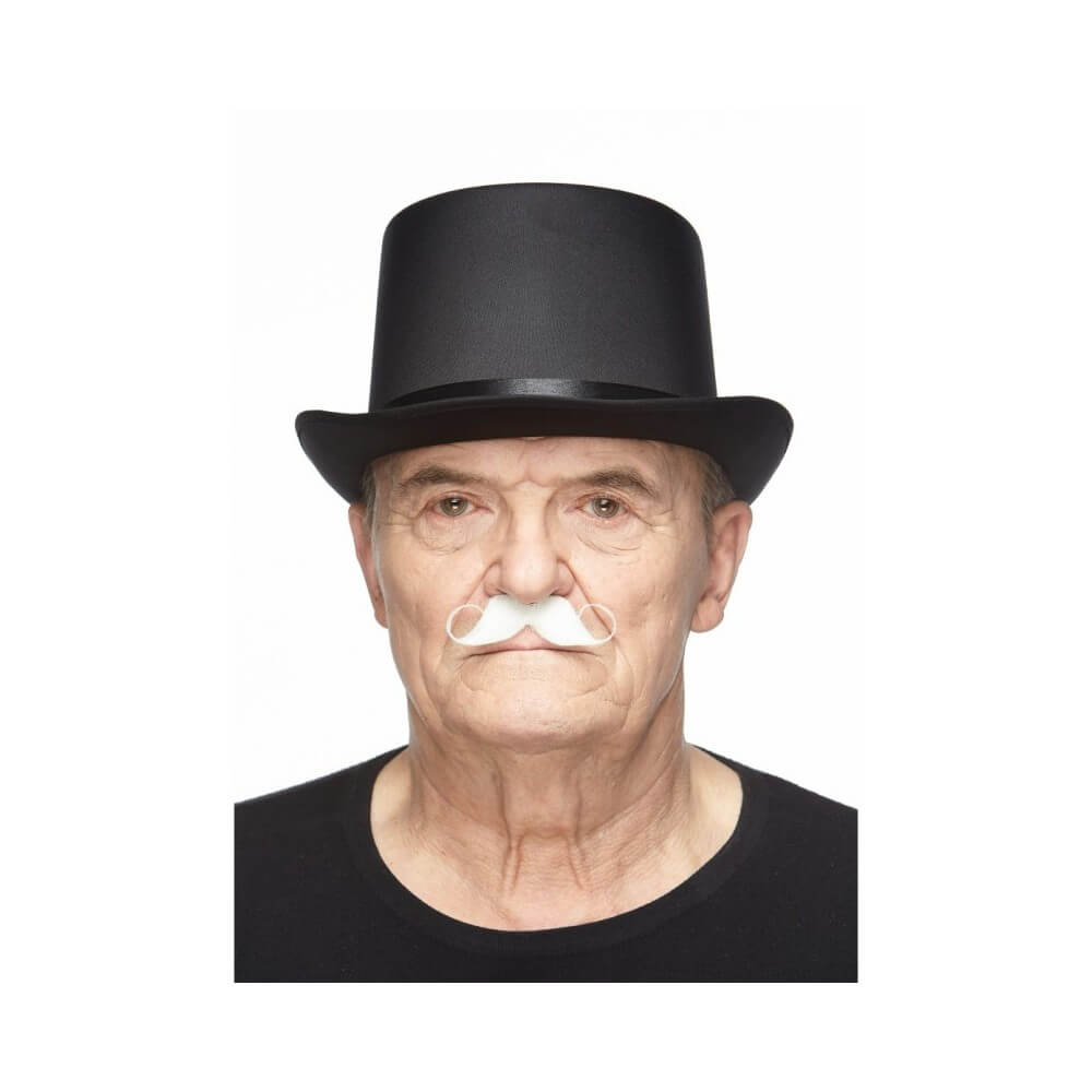 Moustache Super Dandy Blanche – Accessoire Chic - 26408LG - Barbes et moustaches