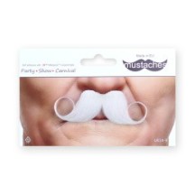 Moustache Super Dandy Blanche – Accessoire Chic - 26408LG - Barbes et moustaches