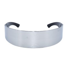Lunettes Futuristes Argent Pas Cher | Accessoire Soirée Thème | Fiesta Factory