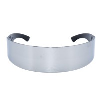 Lunettes Futuristes Argent Pas Cher | Accessoire Soirée Thème | Fiesta Factory