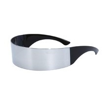 Lunettes Futuristes Argent Pas Cher | Accessoire Soirée Thème | Fiesta Factory