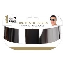 Lunettes Futuristes Argent Pas Cher | Accessoire Soirée Thème | Fiesta Factory
