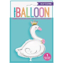 Ballon Cygne Couronne 107 cm pas cher – Fiesta Factory à petit prix