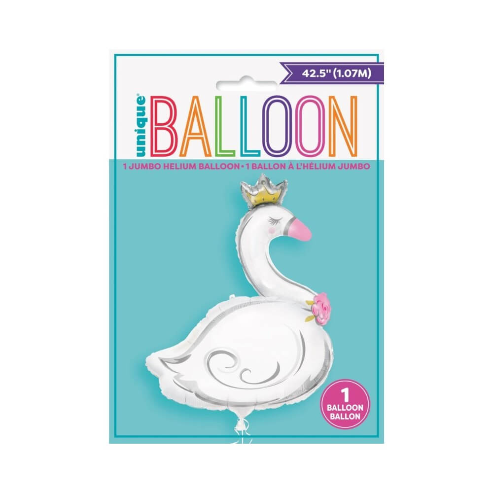 Ballon Cygne Couronne 107 cm pas cher – Fiesta Factory à petit prix
