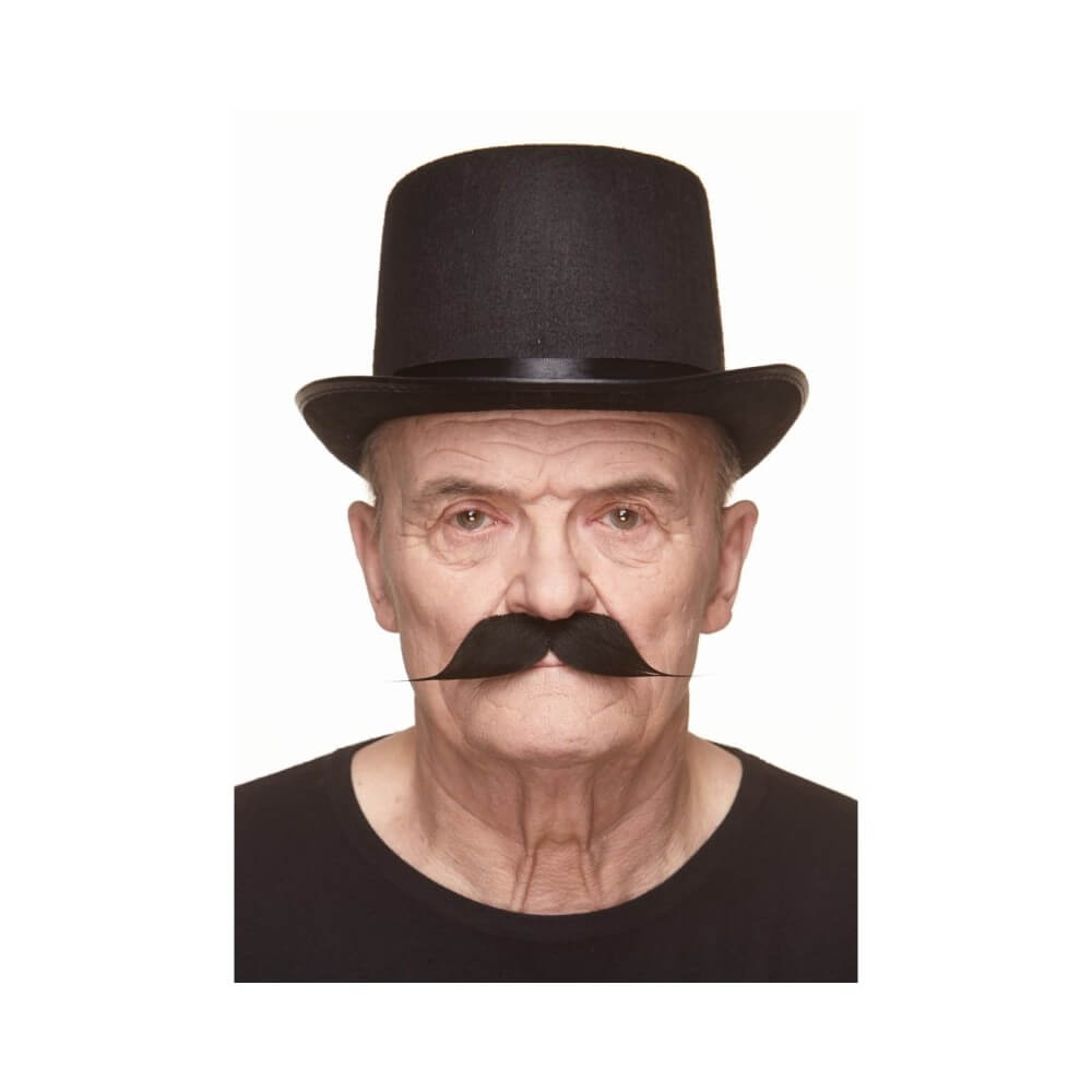 Moustache Dandy Noire – Accessoire Élégant - 26412G - Barbes et moustaches