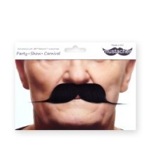 Moustache Dandy Noire – Accessoire Élégant - 26412G - Barbes et moustaches
