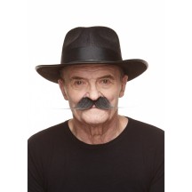 Moustache Dandy Noire Méchée – Accessoire Chic - 26412I - Barbes et moustaches