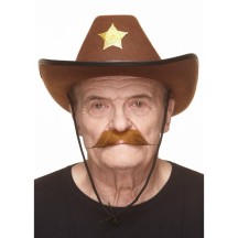 Moustache Dandy Rousse Méchée Pas Cher | Accessoire Déguisement – Fiesta Factory