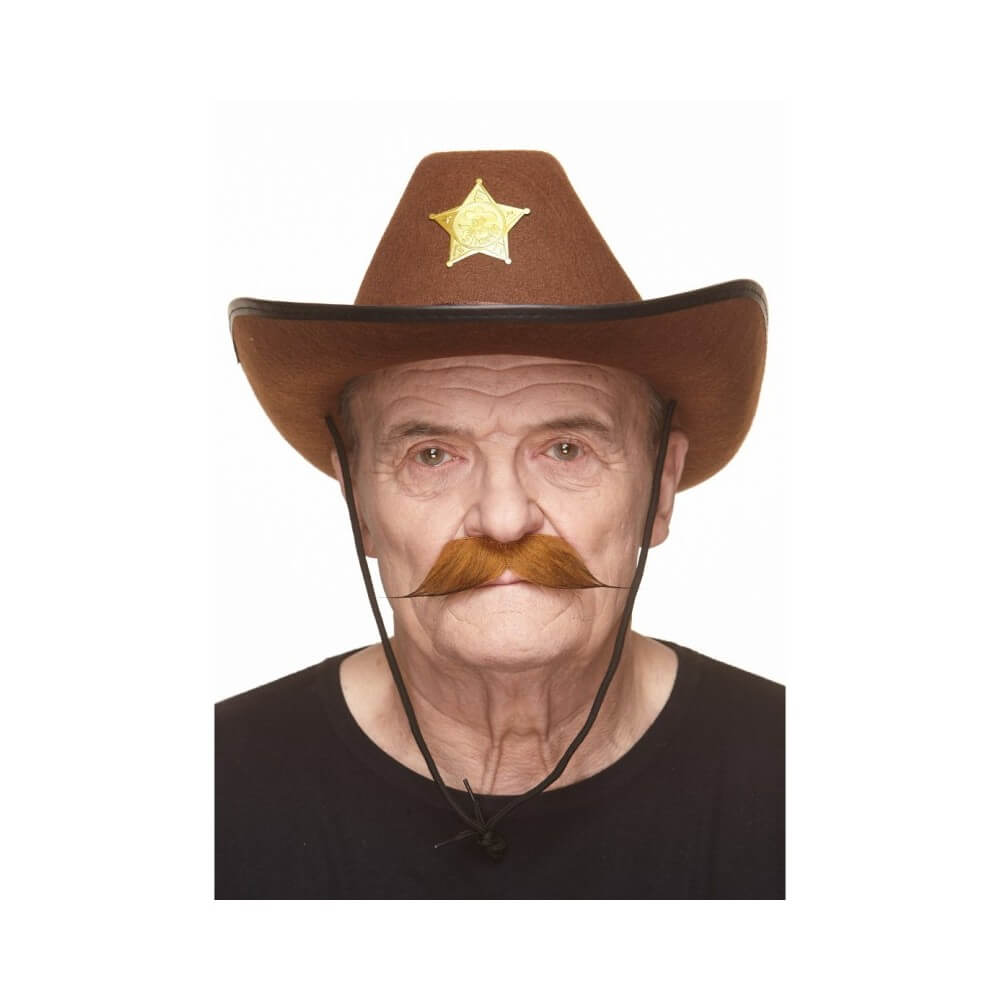 Moustache Dandy Rousse Méchée – Accessoire Chic - 26412L - Barbes et moustaches