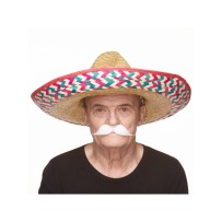 Moustache Dandy Blanche Pas Cher | Accessoire Déguisement – Fiesta Factory