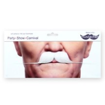 Moustache Dandy Blanche – Accessoire Élégant - 26412LG - Barbes et moustaches