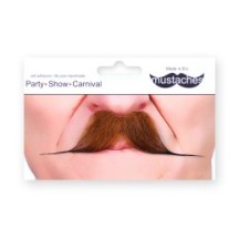 Moustache à Aiguilles Rousse – Accessoire Déguisement - 26413MG - Barbes et moustaches
