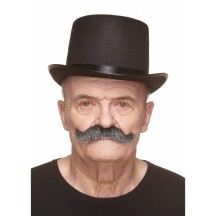 Moustache en Crocs Poivre et Sel Pas Cher | Accessoire Déguisement – Fiesta Factory