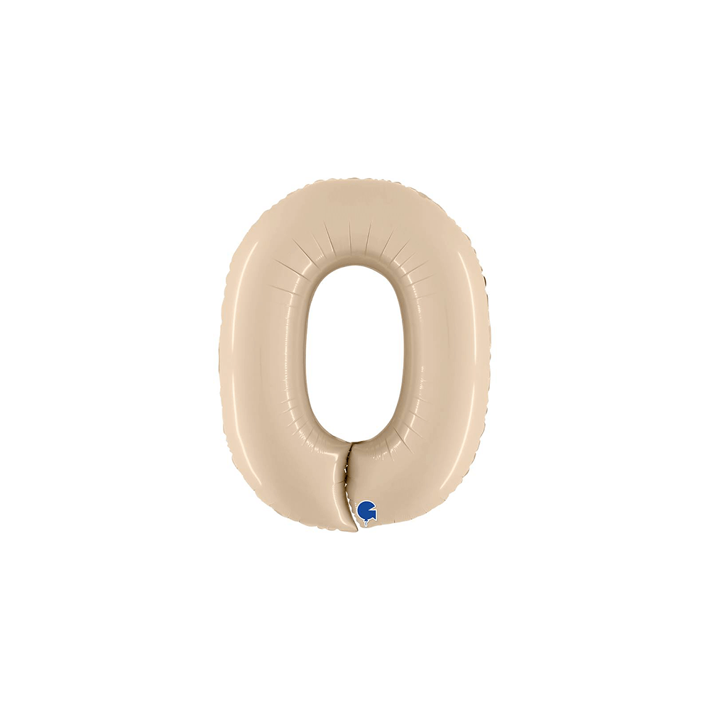 Ballon Aluminium Chiffre Crème 1M de 0 à 9 - Crem401 - Ballons aluminium