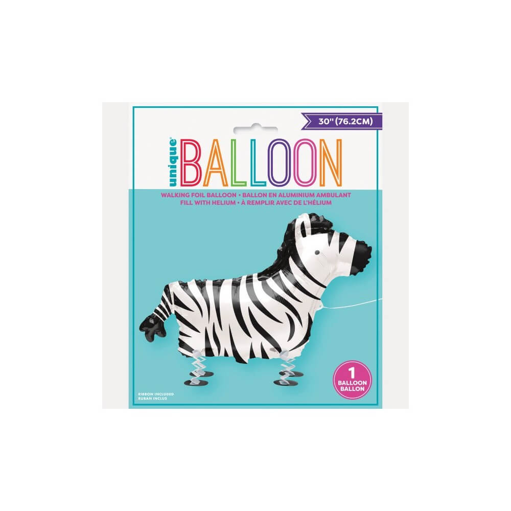 Ballon Marcheur Zèbre 76 cm pas cher – Fiesta Factory à petit prix