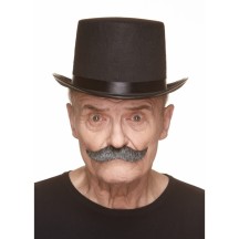 Moustache à la Française Poivre et Sel Pas Cher | Accessoire Déguisement – Fiesta Factory