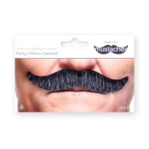 Moustache à la Française Poivre et Sel Pas Cher | Accessoire Déguisement – Fiesta Factory