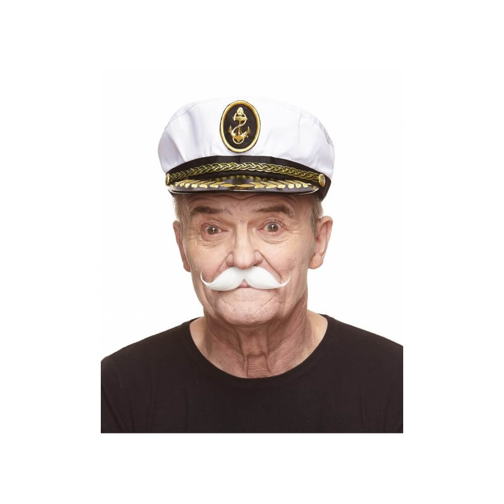 Moustache Guillaume Blanche – Accessoire Déguisement - 26418N - Barbes et moustaches