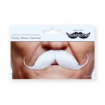 Moustache Guillaume Blanche – Accessoire Déguisement - 26418N - Barbes et moustaches