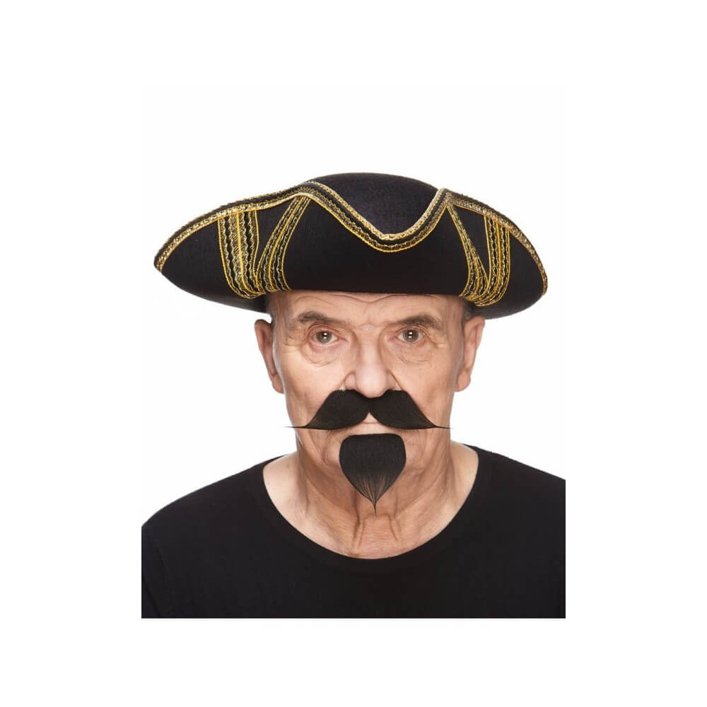 Moustache et Barbichette Noire – Accessoire Déguisement - 26419G - Barbes et moustaches