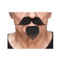 Moustache et Barbichette Noire – Accessoire Déguisement - 26419G - Barbes et moustaches