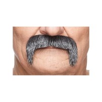 Moustache Baroudeur Poivre et Sel pas cher | Fiesta Factory