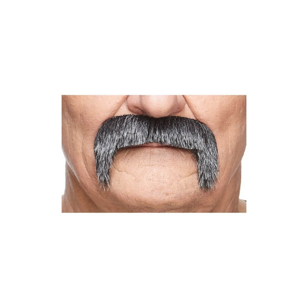 Moustache Baroudeur Poivre et Sel – Accessoire Déguisement - 26420E - Barbes et moustaches