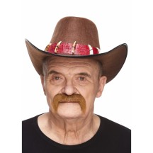 Moustache Baroudeur Brun Clair pas cher | Fiesta Factory