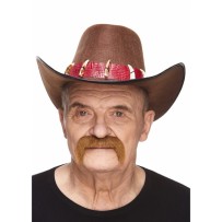 Moustache Baroudeur Brun Clair pas cher | Fiesta Factory