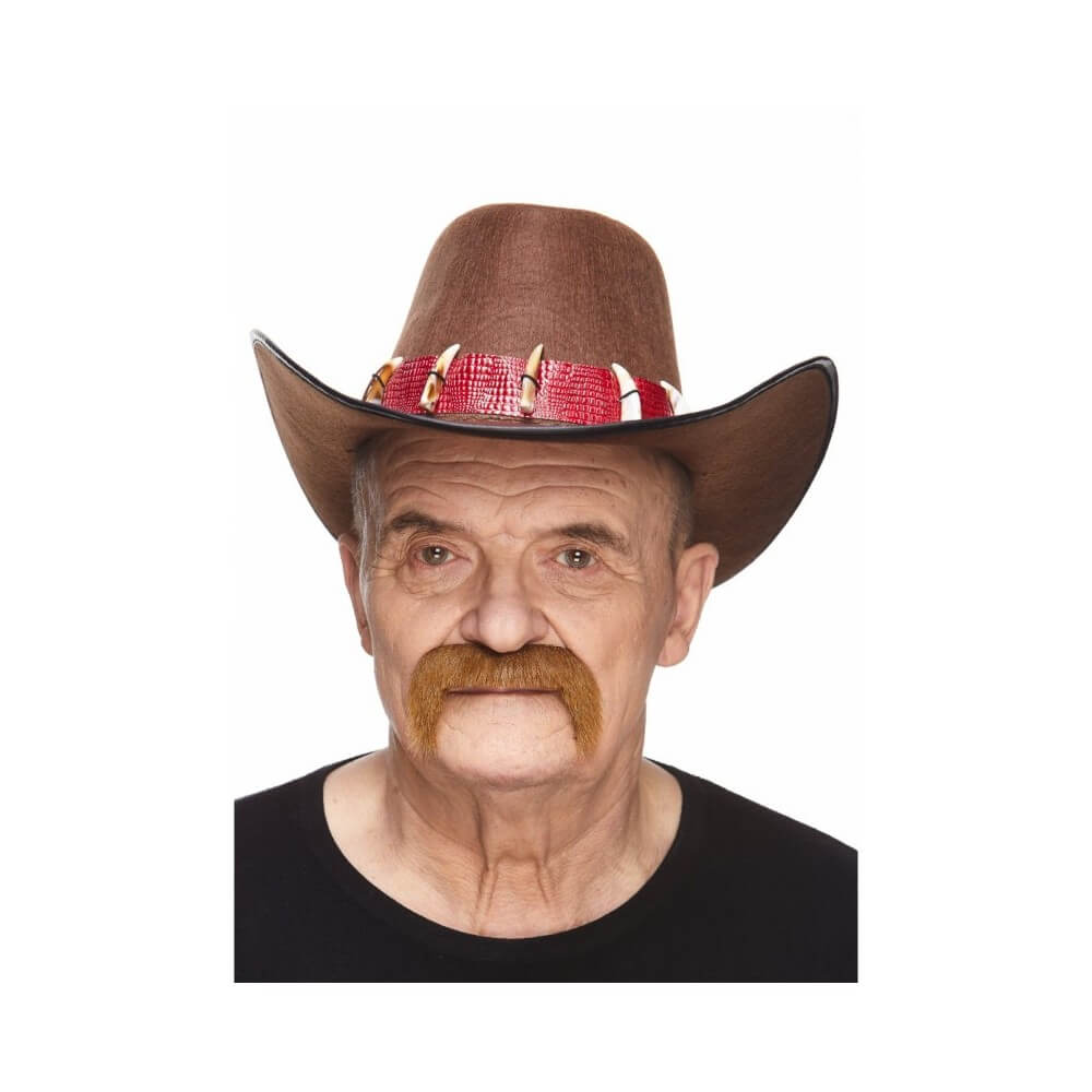 Moustache Baroudeur Brun Clair – Accessoire Déguisement - 26420SI - Barbes et moustaches