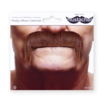Moustache Baroudeur Brun Clair – Accessoire Déguisement - 26420SI - Barbes et moustaches