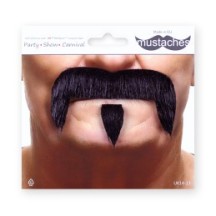 Moustache Far West Noire – Accessoire Cowboy - 26421C - Barbes et moustaches