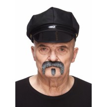 Moustache Far West Poivre et Sel pas cher | Accessoire Cowboy Fiesta Factory