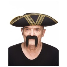 Moustache Pirate Noire – Accessoire Déguisement - 26422G - Barbes et moustaches