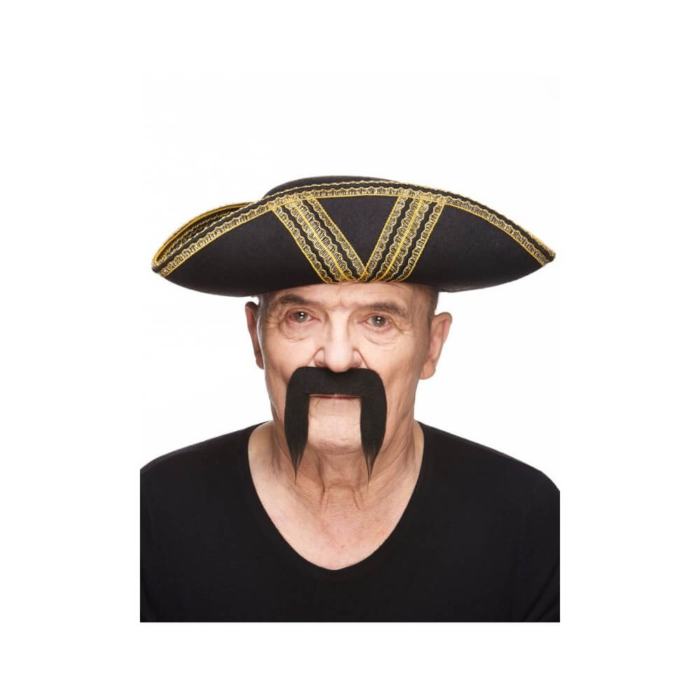 Moustache Pirate Noire – Accessoire Déguisement - 26422G - Barbes et moustaches