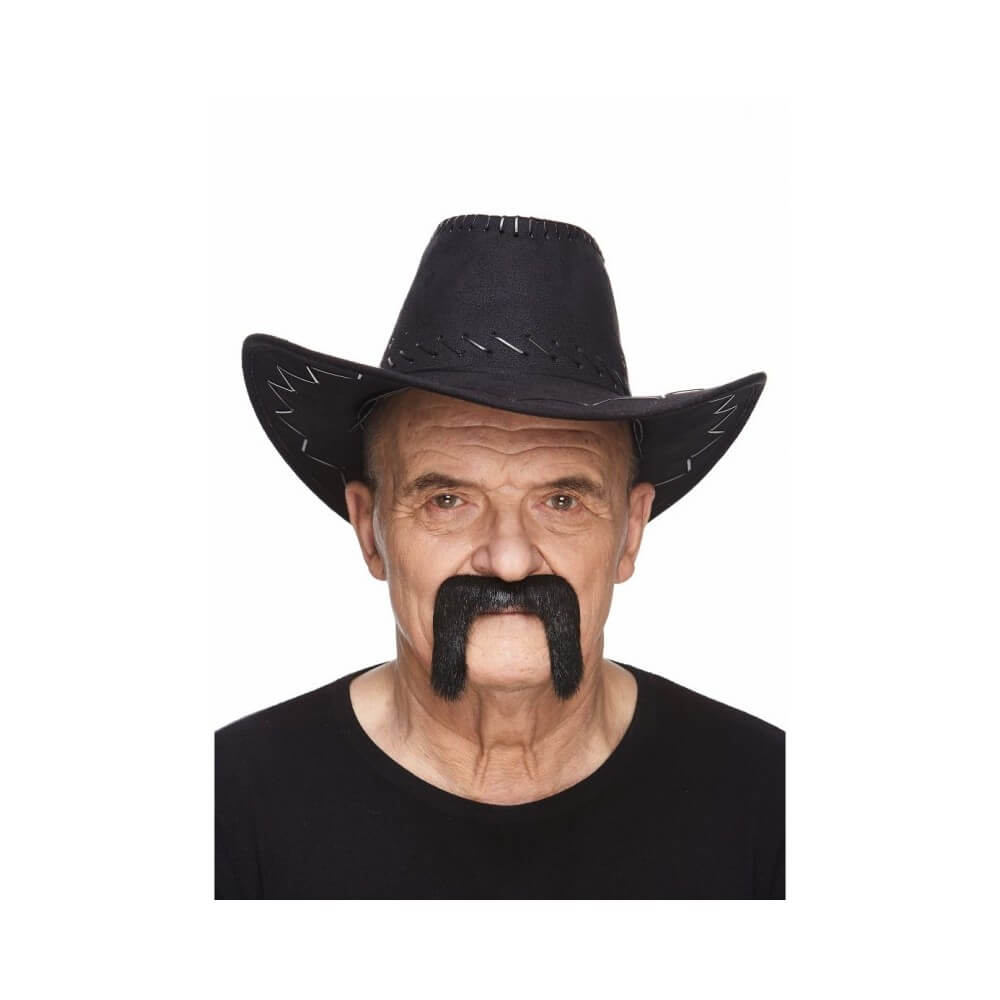 Moustache Motard Noire – Accessoire Déguisement - 26424C - Barbes et moustaches