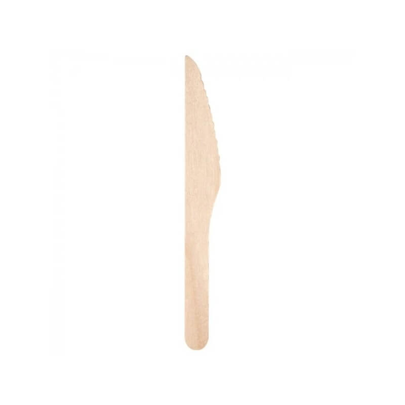 Couteaux en Bois 16 cm – Paquet de 100 - G10051W - Couverts en bois