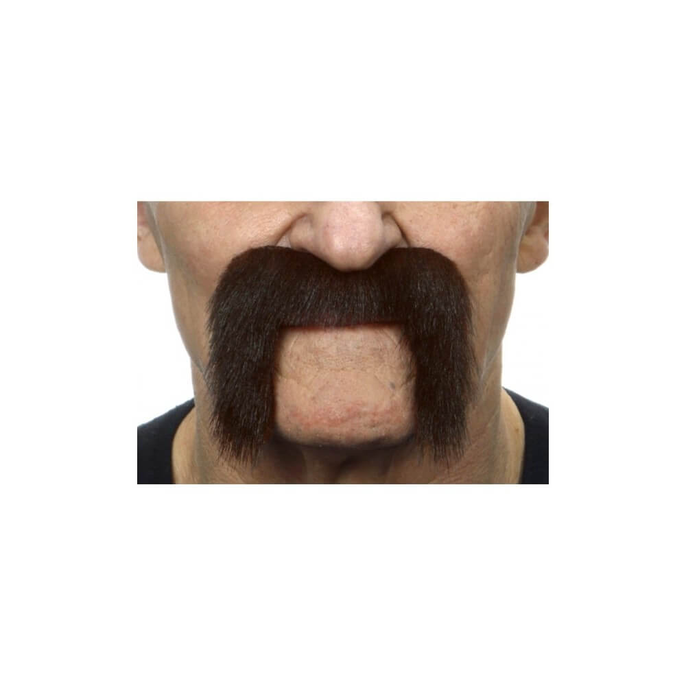 Moustache Motard Brune – Accessoire Déguisement - 26424SF - Barbes et moustaches