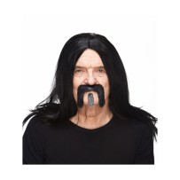 Moustache Seventies Noire pas cher | Accessoire Années 70 Fiesta Factory