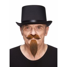 Moustache Mousquetaire Roux Foncé pas cher | Accessoire Historique Fiesta Factory